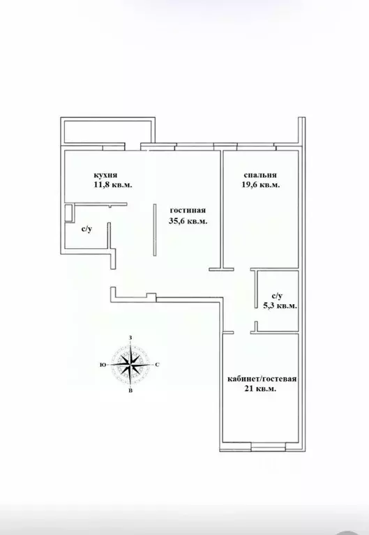 3-к кв. Санкт-Петербург Кременчугская ул., 9К1 (101.6 м) - Фото 2