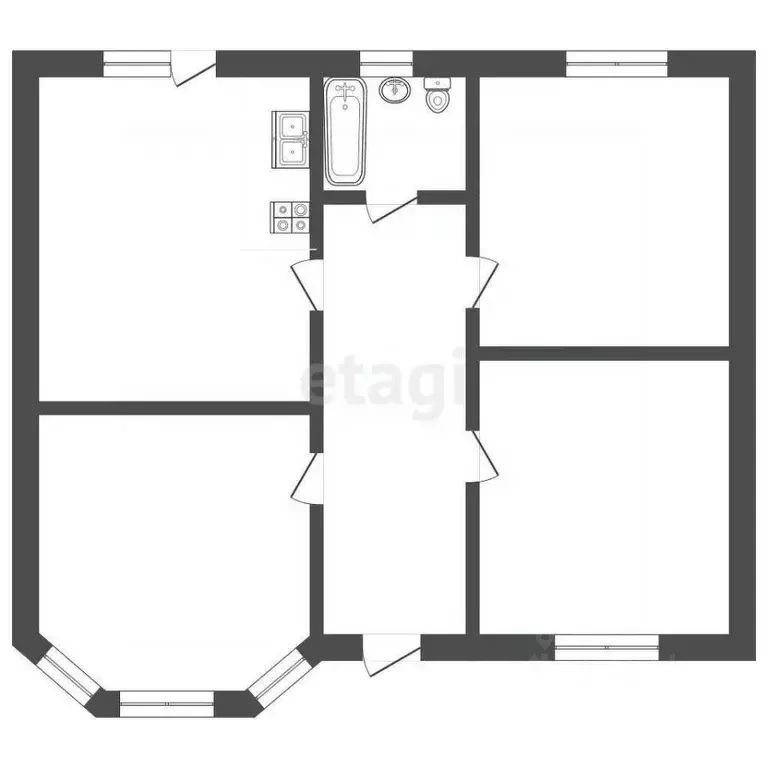 Дом в Ярославская область, Некрасовское рп ул. Пролетарская, 2А (120 ... - Фото 1