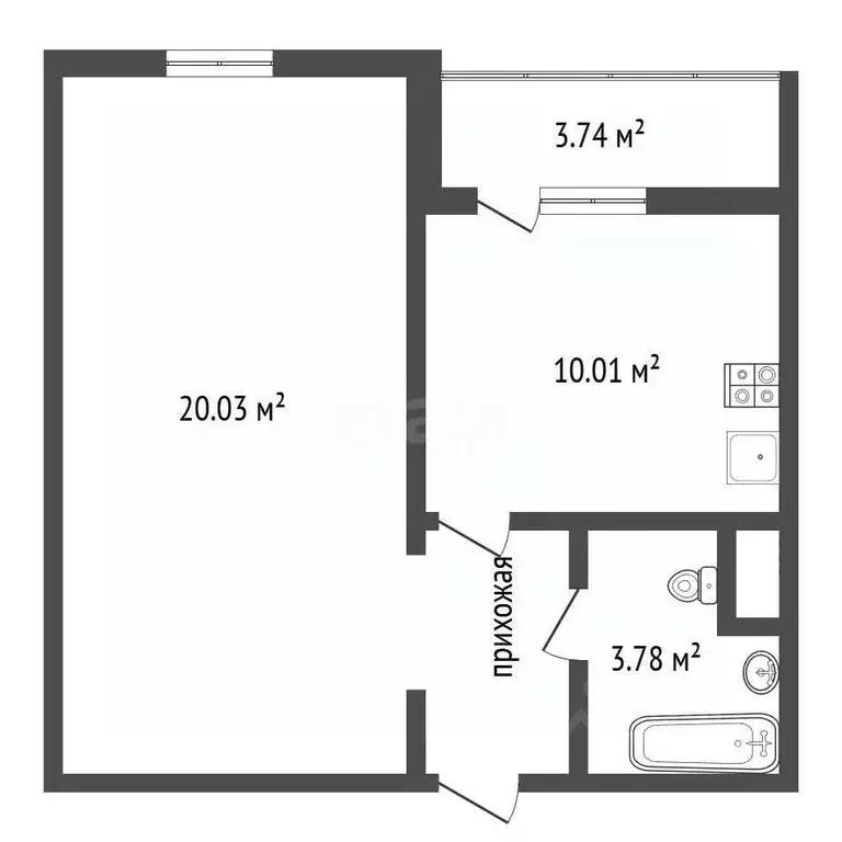 1-к кв. Воронежская область, Воронеж ул. 45-й Стрелковой Дивизии, 226А ... - Фото 1