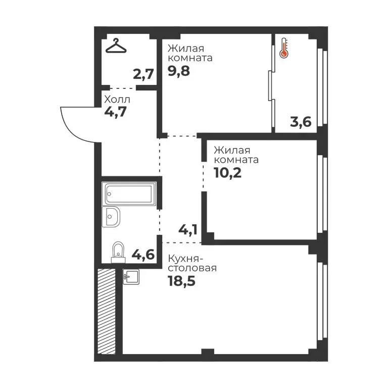 2-комнатная квартира: Челябинск, улица Братьев Кашириных, 82/1 (55 м) - Фото 0