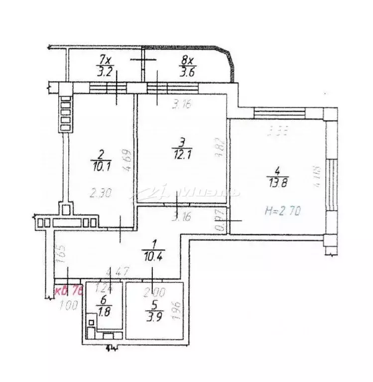 2-к кв. Крым, Симферополь ул. Индустриальная, 28к2 (52.1 м) - Фото 2