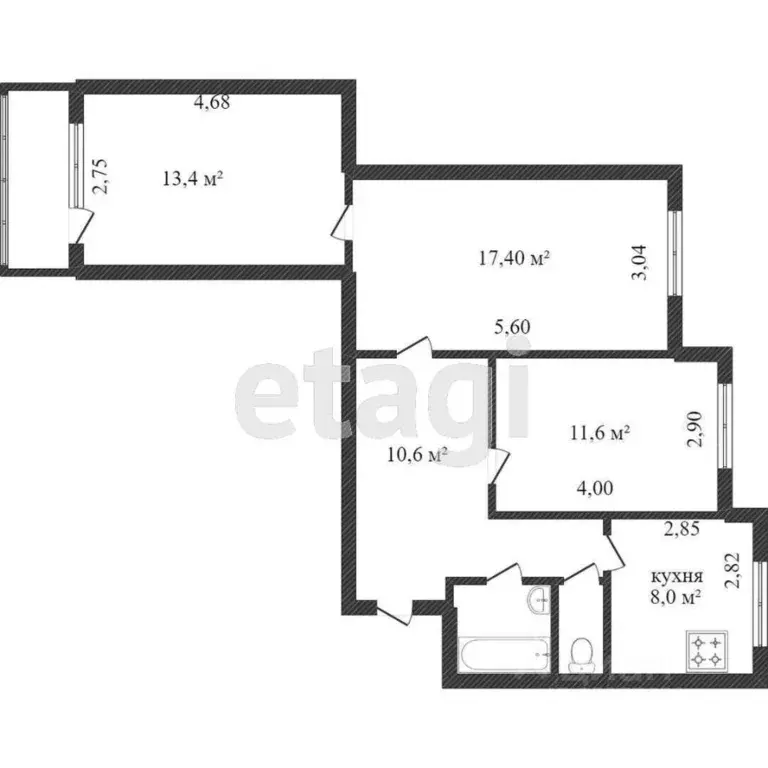 3-к кв. Ямало-Ненецкий АО, Новый Уренгой Советский мкр, 7/1 (67.2 м) - Фото 1