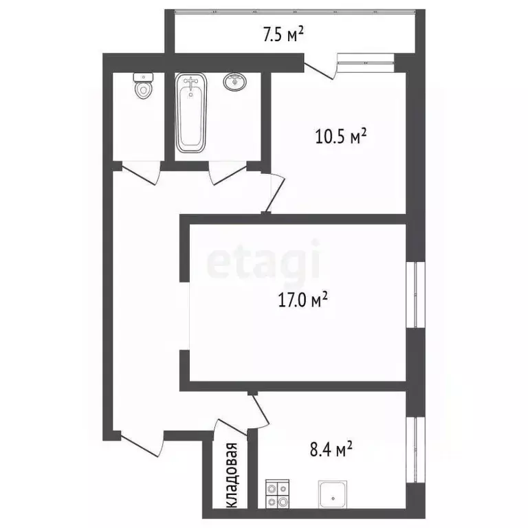 2-к кв. Омская область, Омск ул. Крупской, 9/2 (52.0 м) - Фото 2