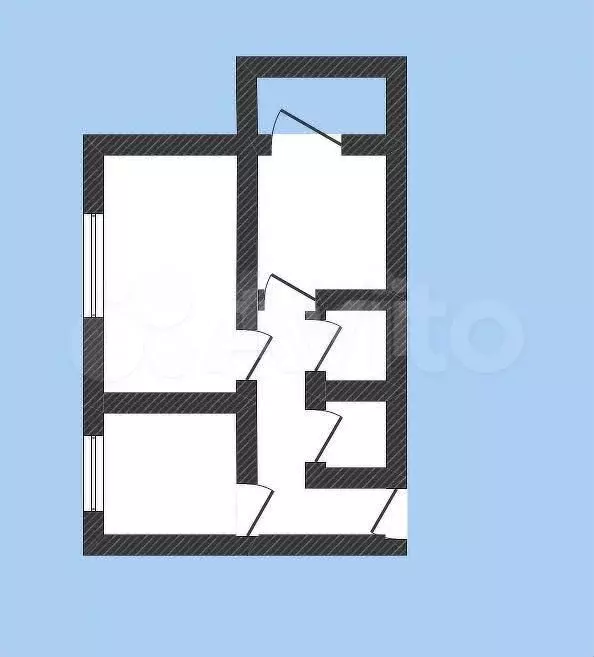 2-к. квартира, 41,6 м, 1/2 эт. - Фото 0