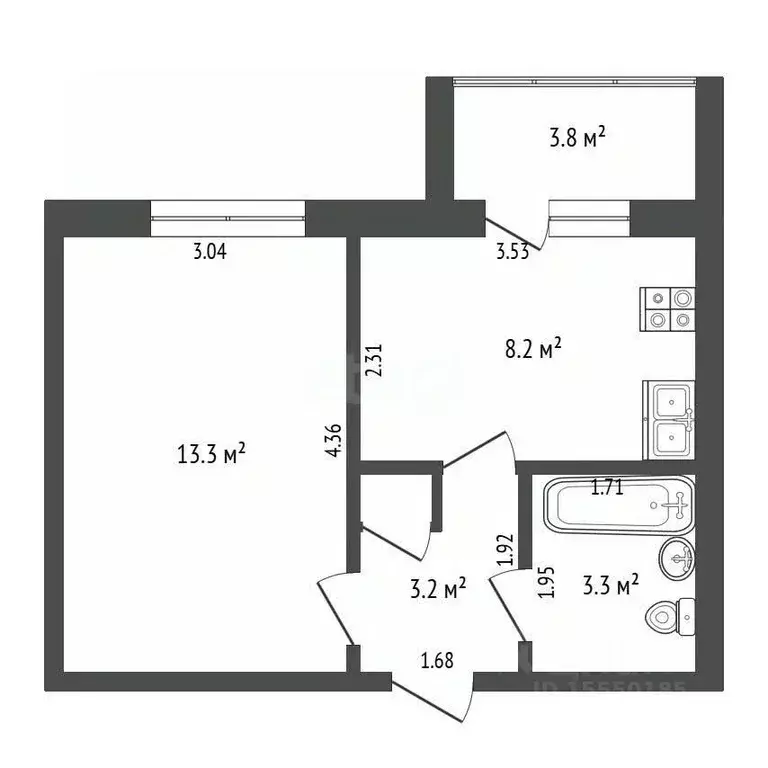 1-к кв. Самарская область, Самара просп. Кирова, 331А (28.0 м) - Фото 2
