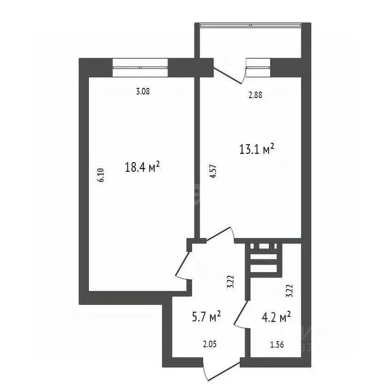 1-к кв. Красноярский край, Красноярск Судостроительная ул., 27Д (41.4 ... - Фото 1