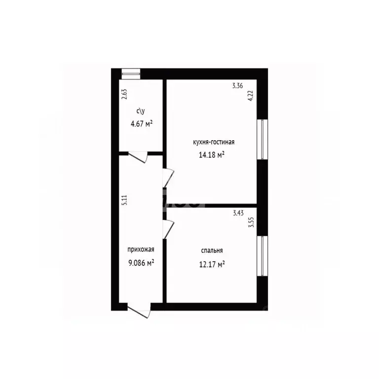 1-к кв. Дагестан, Дербент ул. Черепичная, 8 (40.1 м) - Фото 2