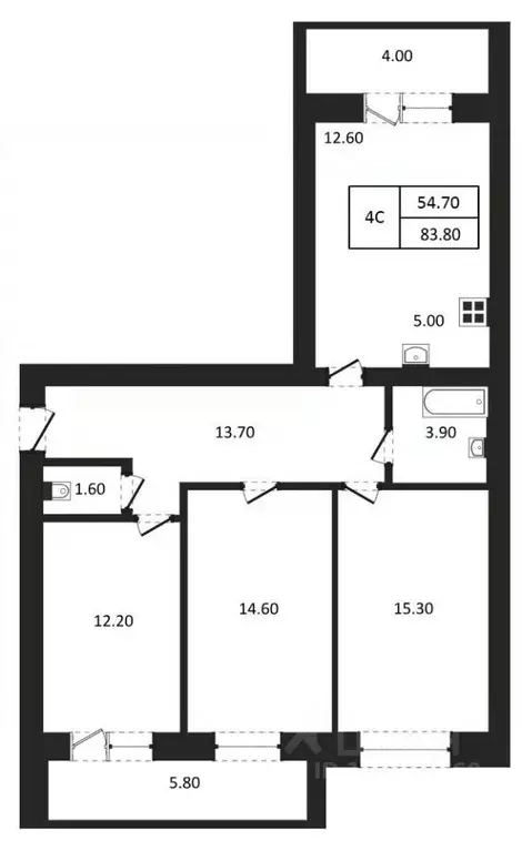 4-к кв. Новосибирская область, Новосибирск ул. Семена Иоаниди, 5 (83.8 ... - Фото 0