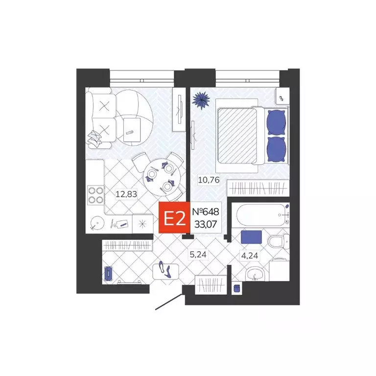 1-к кв. Тульская область, Тула Мясново мкр, Желания жилой комплекс ... - Фото 0