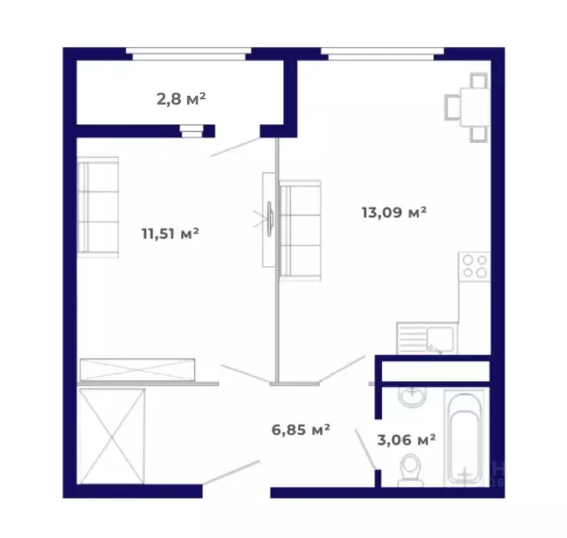 1-к кв. Иркутская область, Иркутский муниципальный округ, Маркова рп, ... - Фото 1