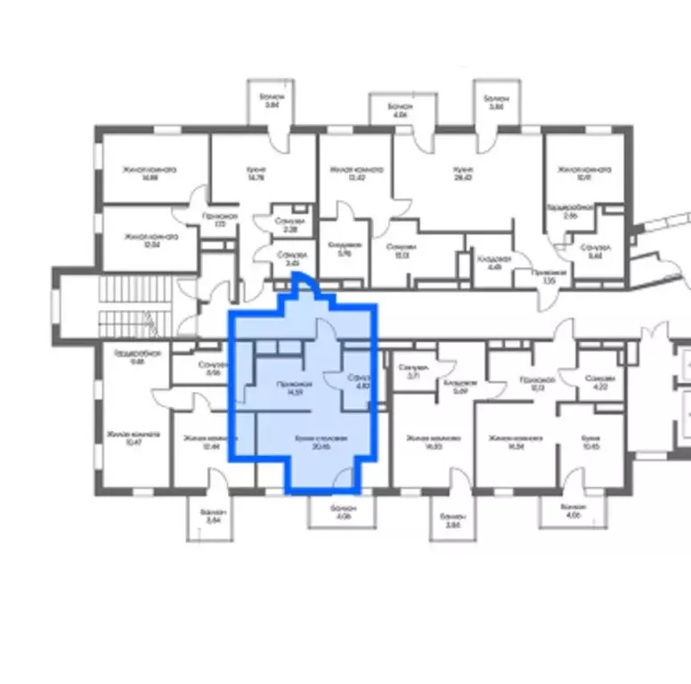 1-комнатная квартира: городской посёлок Рощино, ЖК Резиденция Рощино, ... - Фото 2