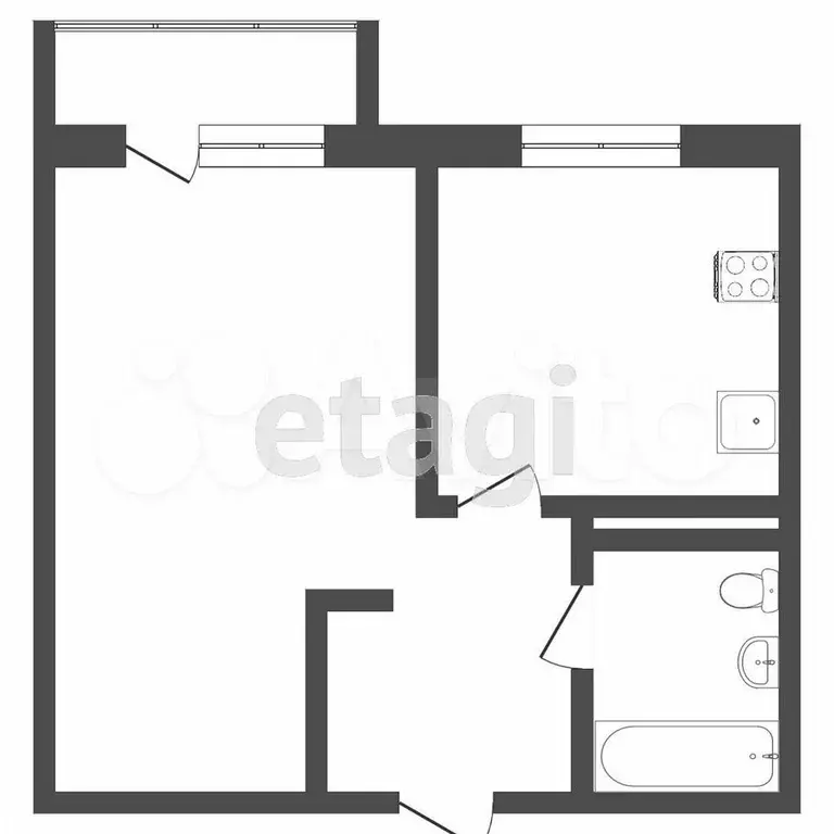 1-к. квартира, 40 м, 12/16 эт. - Фото 0