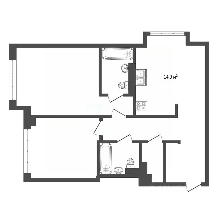 2-к кв. Москва Волоколамское ш., 95/2 (66.2 м) - Фото 1