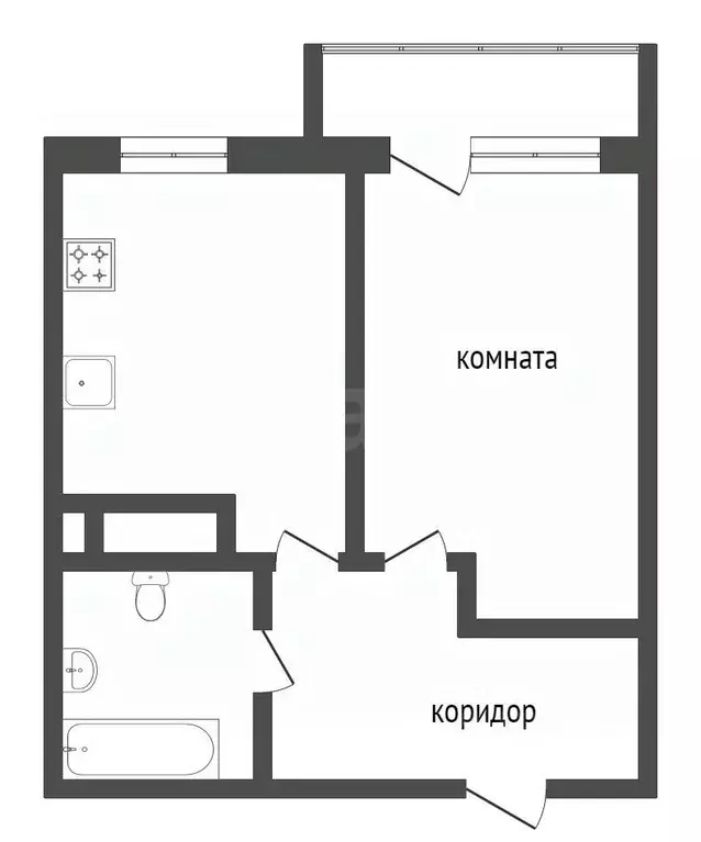1-к кв. Тюменская область, Тюмень ул. Тимофея Чаркова, 81к2 (34.7 м) - Фото 1
