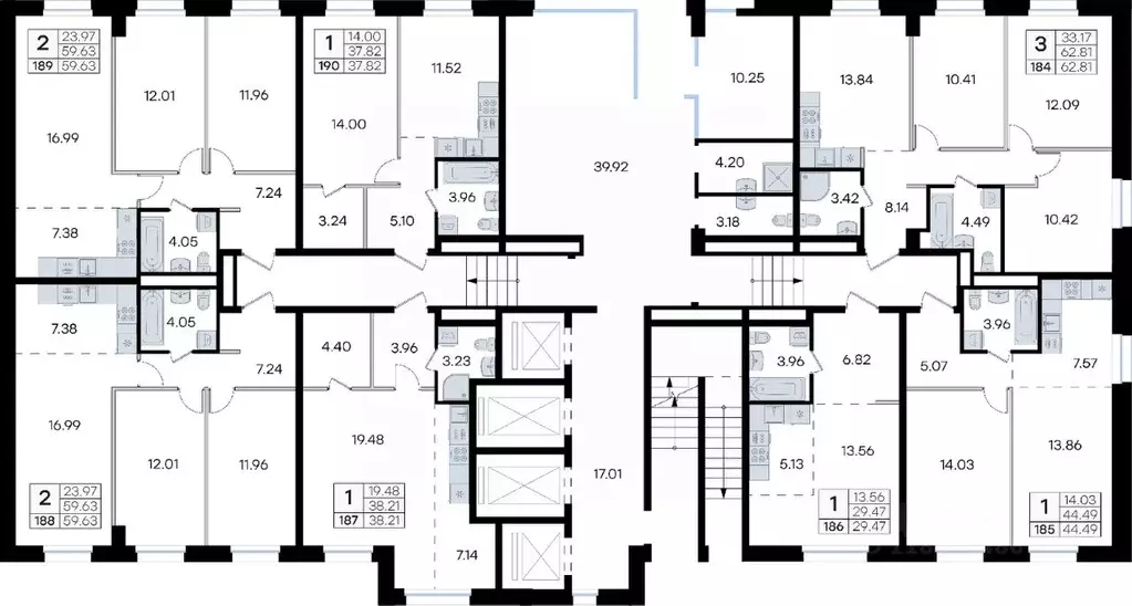 3-к кв. Приморский край, Владивосток ул. Тухачевского, 80 (62.81 м) - Фото 2