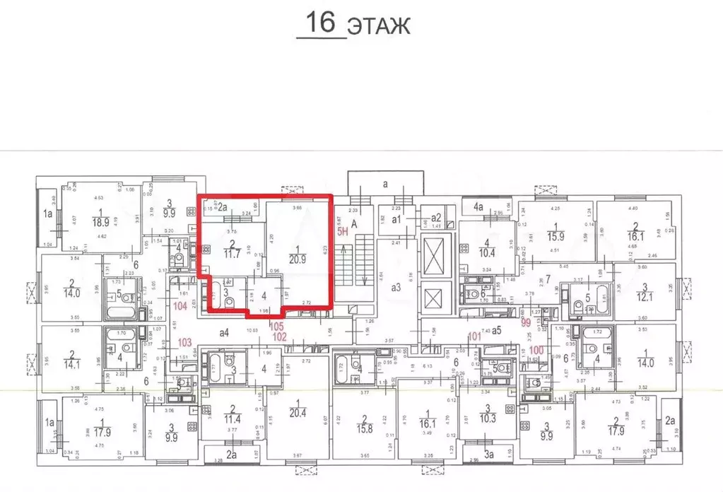 Аукцион: 1-к. квартира, 39,8 м, 16/17 эт. - Фото 0