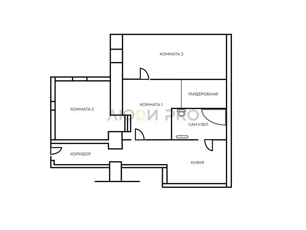3-комнатная квартира: Саратов, Большая Казачья улица, 43А (66.4 м) - Фото 1