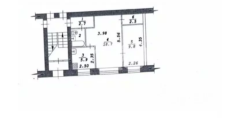 2-к кв. Новосибирская область, Новосибирск Фасадная ул., 23 (43.0 м) - Фото 2