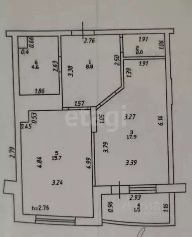 1-к кв. Татарстан, Казань ул. Юлиуса Фучика, 2б (49.0 м) - Фото 2