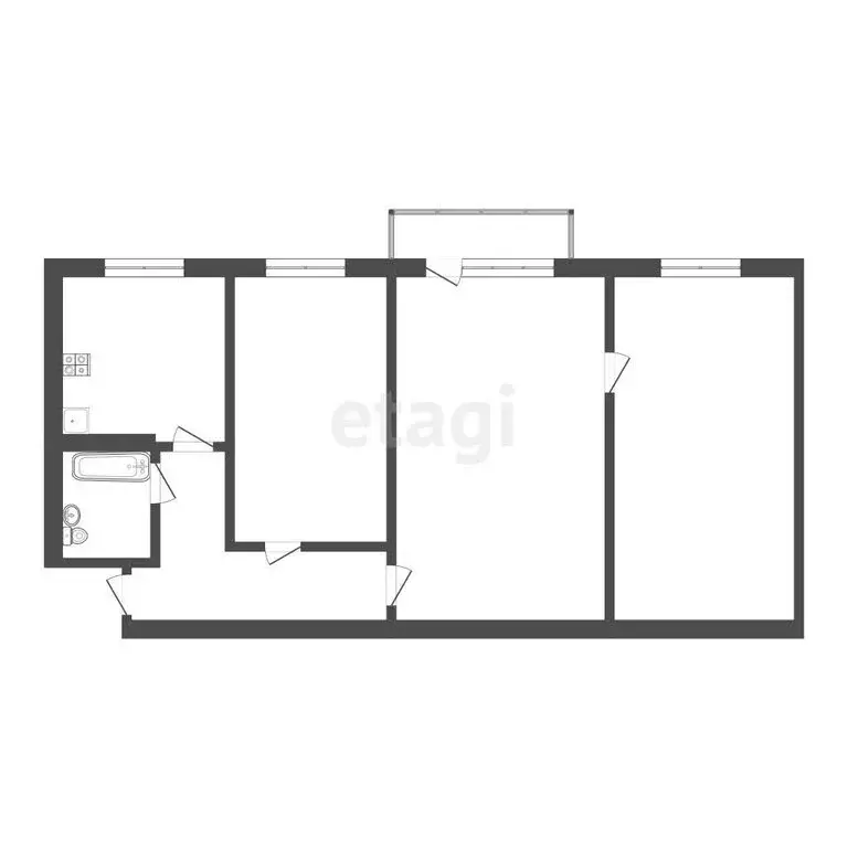 3-комнатная квартира: Томск, улица Мичурина, 59А (576 м) - Фото 2