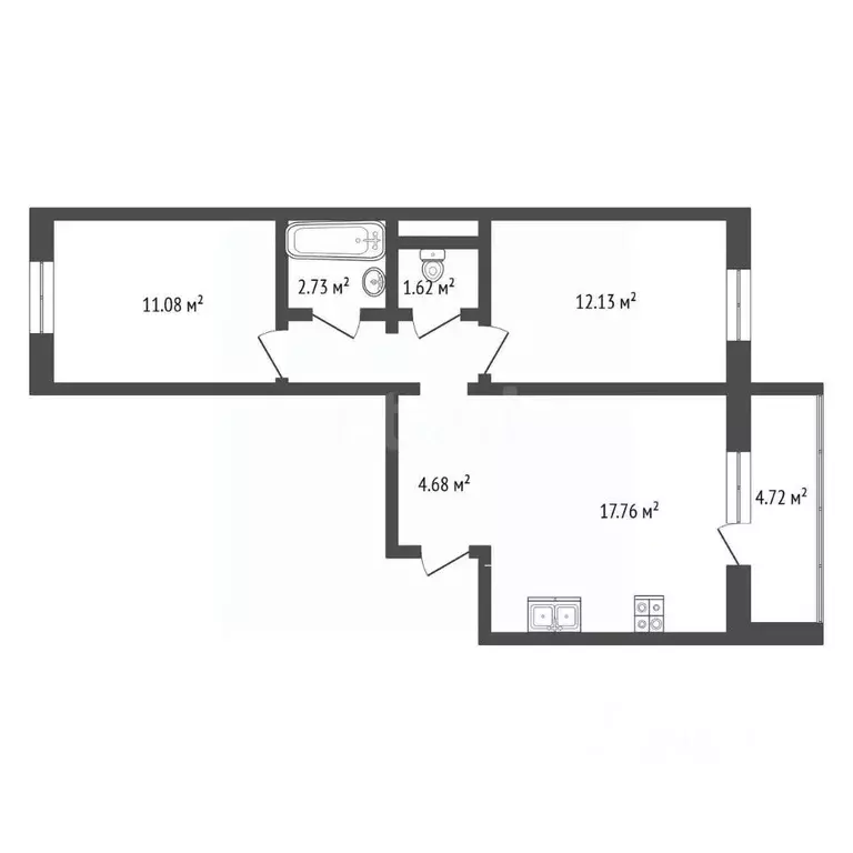 2-к кв. Челябинская область, Миасс бул. Карпова, 3 (54.2 м) - Фото 2
