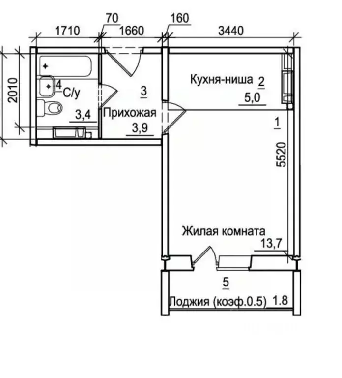 Студия Новосибирская область, Новосибирск Спортивная ул., 31 (29.6 м) - Фото 2