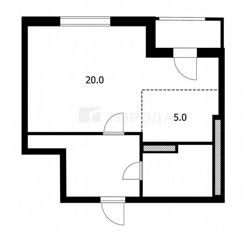Квартира-студия: Новосибирск, улица имени генерал-майора А.Н. Рожкина, ... - Фото 1