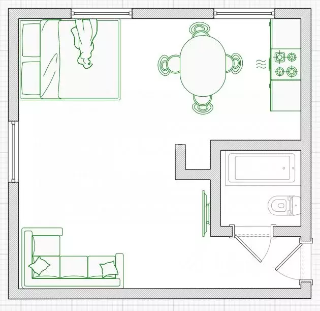 1-к кв. Омская область, Омск Городок Нефтяников мкр, ул. 20-го ... - Фото 2