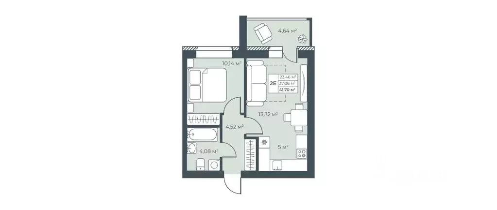 1-к кв. Нижегородская область, Выкса инженера Шухова кв-л,  (41.7 м) - Фото 1