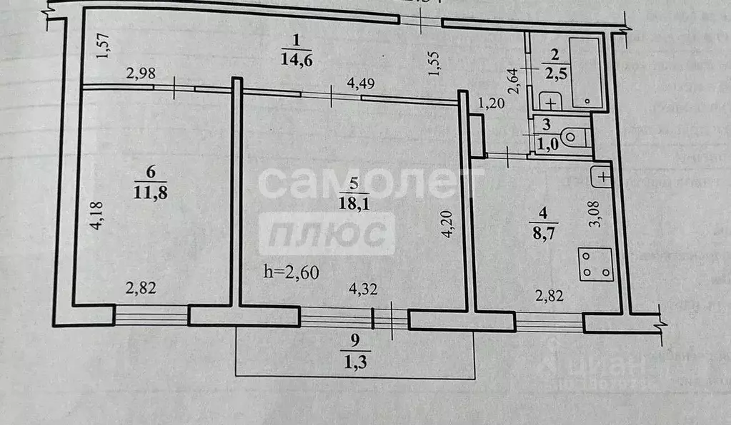 2-к кв. Забайкальский край, Чита ул. Автостроителей, 6 (58.0 м) - Фото 2