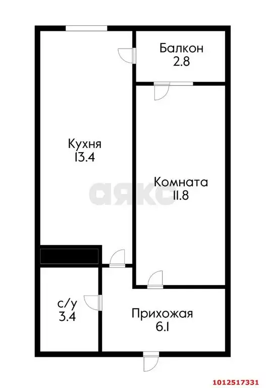 1-комнатная квартира: Краснодар, улица Ивана Беличенко, 95 (37.5 м) - Фото 0