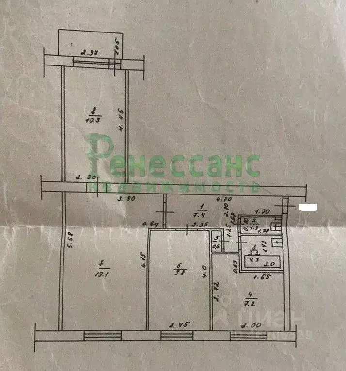 3-к кв. Брянская область, Брянск Красноармейская ул., 160б (60.0 м) - Фото 0