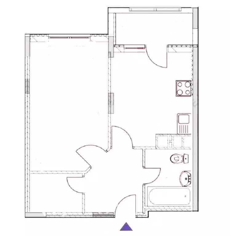 1-к кв. Краснодарский край, Анапа Таманская ул., 121к17 (48.1 м) - Фото 2