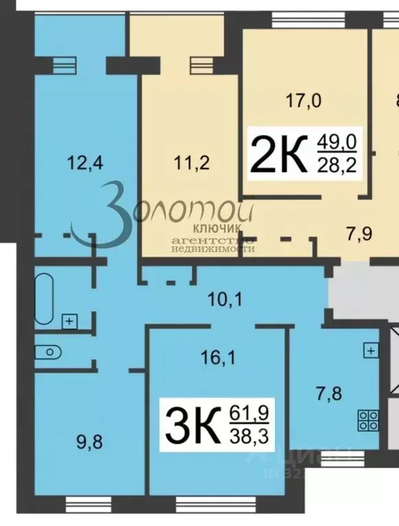 3-к кв. Нижегородская область, Нижний Новгород Медицинская ул., 13 ... - Фото 1