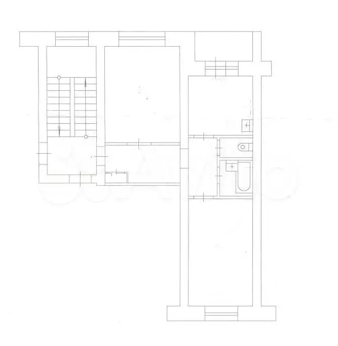 2-к. квартира, 50 м, 2/5 эт. - Фото 0