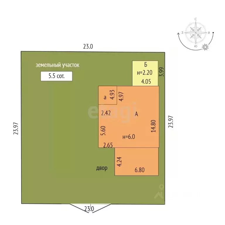 Дом в Ростовская область, Батайск ул. 2-я Озерная (266 м) - Фото 2