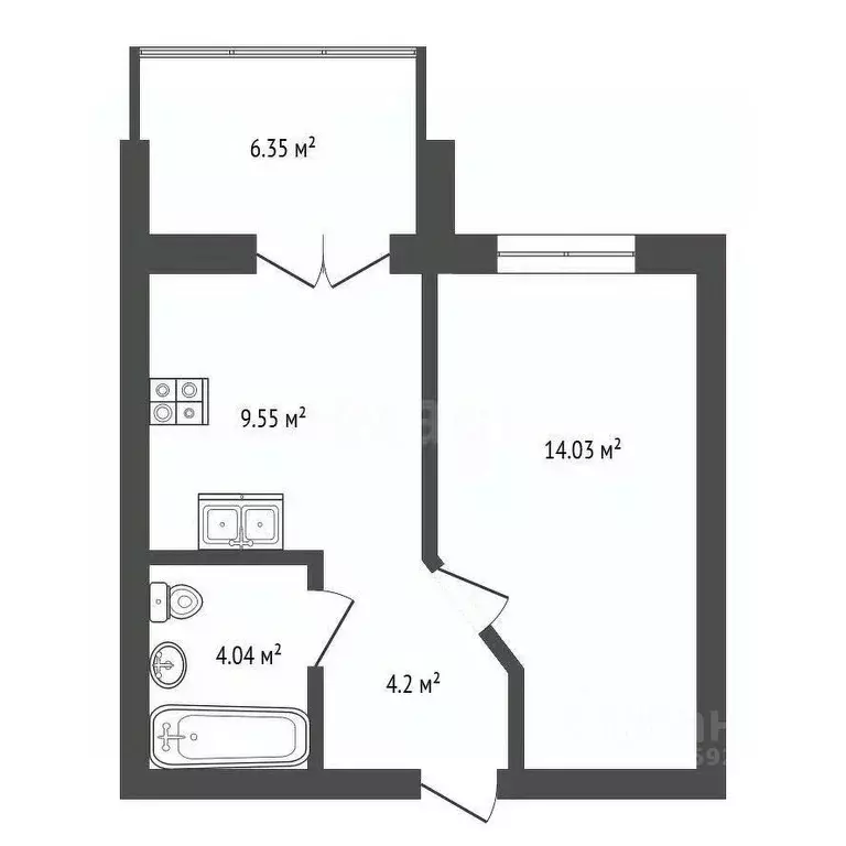 1-к кв. Ярославская область, Ярославль Ильинский пер., 21 (35.9 м) - Фото 2
