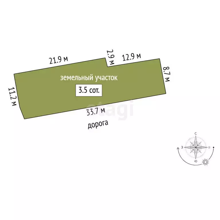 Участок в Миасс, Торфянская улица (7 м) - Фото 1