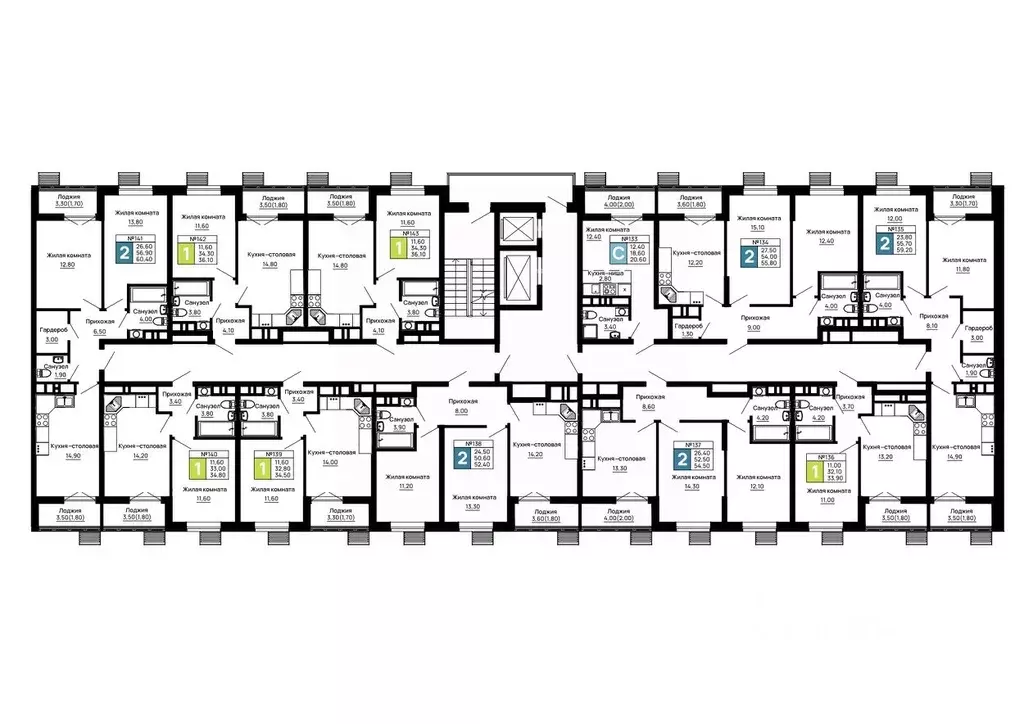 2-к кв. Адыгея, Тахтамукайский район, Яблоновский пгт  (54.5 м) - Фото 2