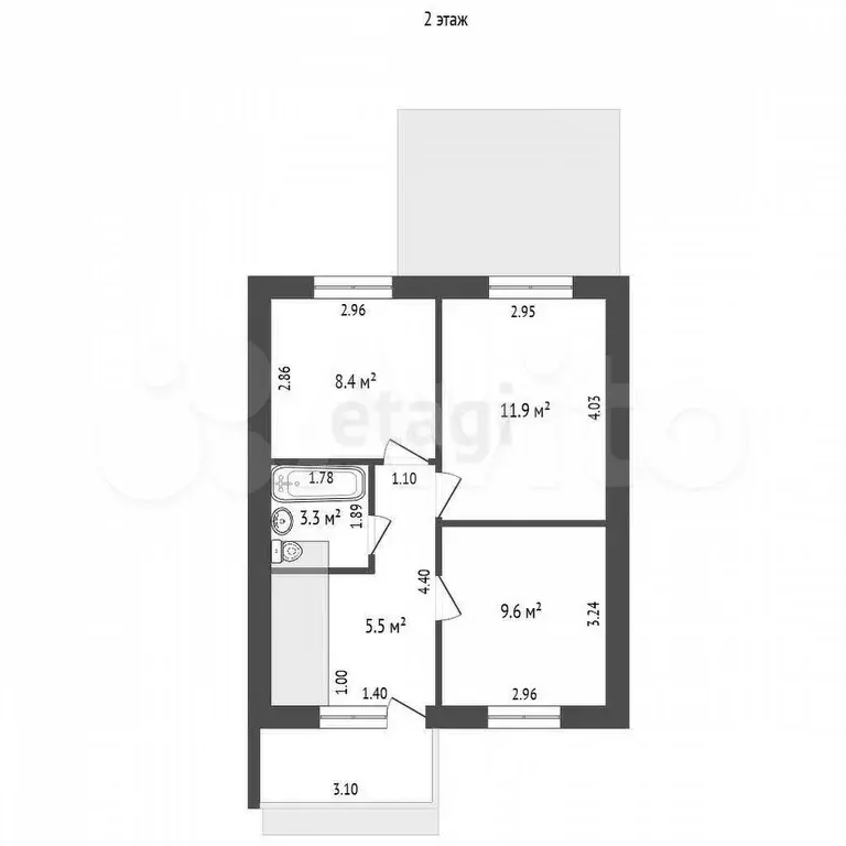 4-к. квартира, 78,5 м, 1/2 эт. - Фото 1