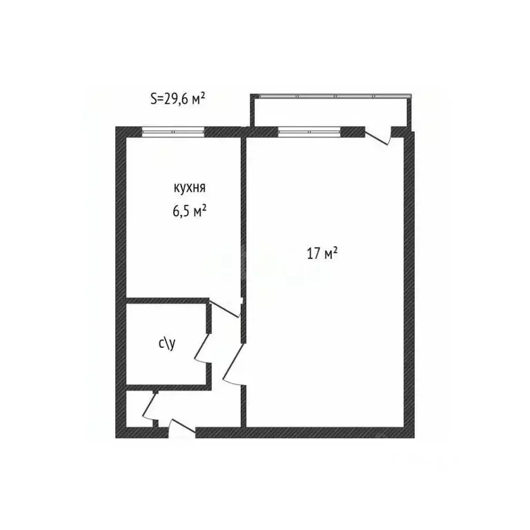 1-к кв. Брянская область, Брянск ул. Маяковского, 1Б (29.6 м) - Фото 1