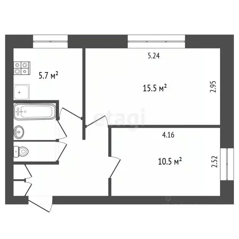 2-к кв. Камчатский край, Петропавловск-Камчатский Океанская ул., 63 ... - Фото 2