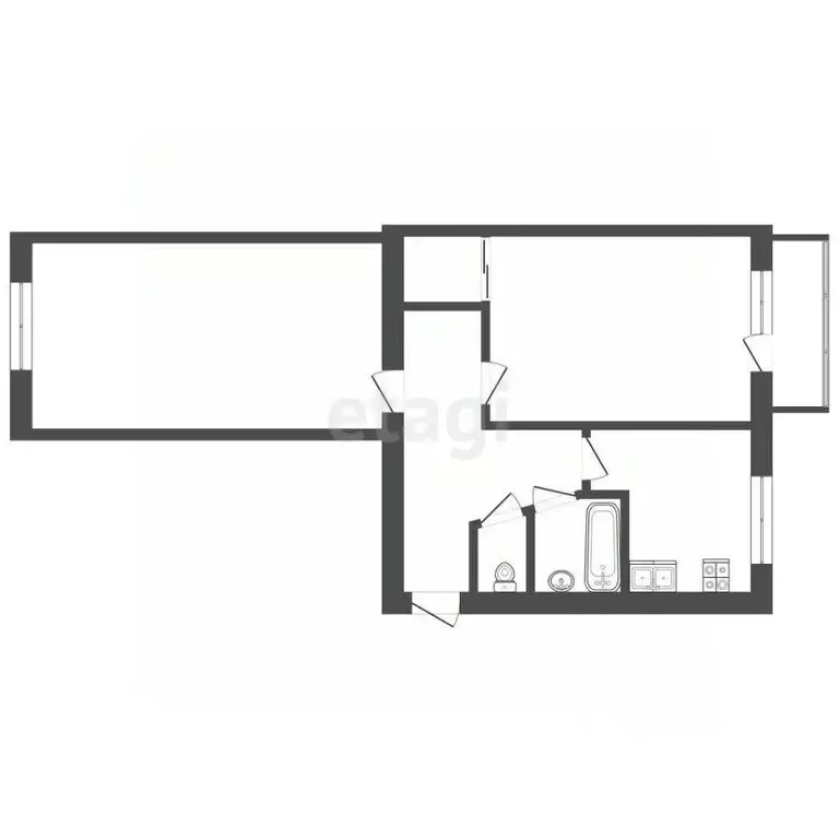 2-к кв. Смоленская область, Смоленск ул. Куйбышева, 4 (47.8 м) - Фото 0