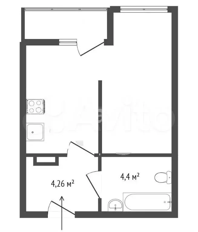 Квартира-студия, 31,4 м, 12/25 эт. - Фото 0