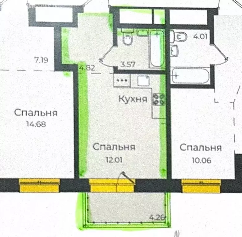 1-комнатная квартира: Иркутск, улица Пискунова, 134 (30 м) - Фото 0