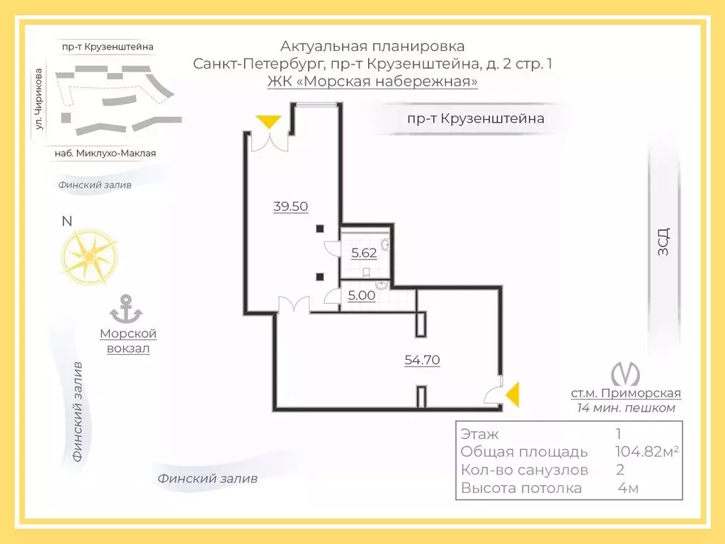 Помещение свободного назначения в Санкт-Петербург просп. Крузенштерна, ... - Фото 2