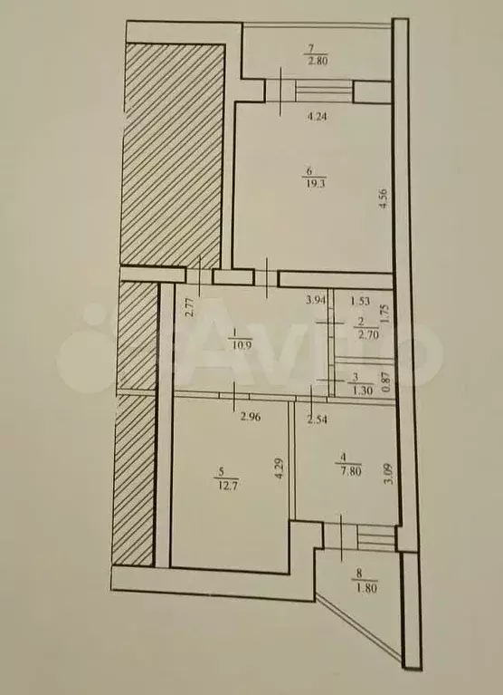 2-к. квартира, 54,7 м, 5/5 эт. - Фото 0