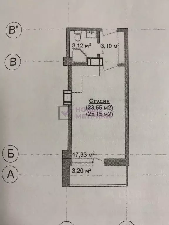 Студия Санкт-Петербург Пулковское ш., 14Г (25.0 м) - Фото 2