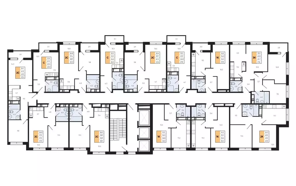 2-к кв. Приморский край, Владивосток ул. Расула Гамзатова, 7к2 (45.4 ... - Фото 1