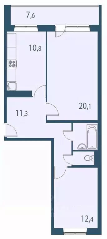 2-к кв. Новосибирская область, Новосибирск Междуреченская ул., 9/2 ... - Фото 0